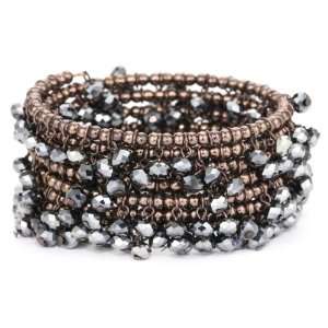  Leslie Danzis Chocolate and Hematite Color Memory Wire 
