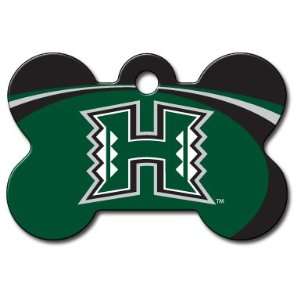  Hawaii Warriors Bone Shape Pet ID Tag with laser engraving 