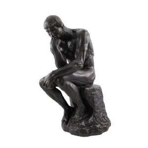  Rodins The Thinker Bronze Look Statue 15 Inch