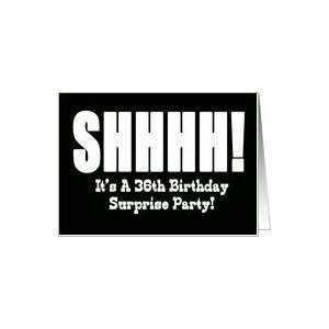  36th Birthday Surprise Party Invitation Card: Toys & Games