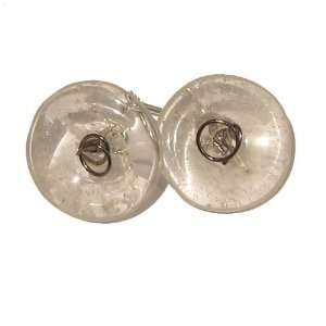   Clear Donut Crystal Circle Coin Silver Toggle Bar Stone 0.9 Jewelry