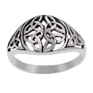  Sterling Silver Celtic Knot with Triquetra Ring Jewelry