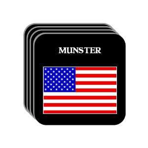  US Flag   Munster, Indiana (IN) Set of 4 Mini Mousepad 