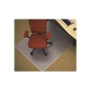   mat in place and beveled edge for easy chair movement.: Office