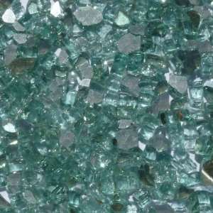  Green Reflective Artic Fire Pit Glass 4lbs: Kitchen 