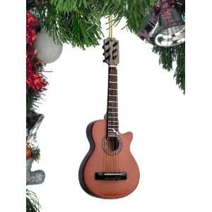  Brown String Guitar (w/ Cut Away) Tree Ornament 