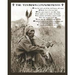  Native American Commandments Motivational Poster 16 x 20 