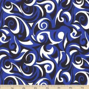 Color Blast Abstract Cotton Fabric   Blue
