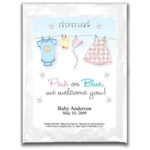  Baby Shower Favors Cosmopolitan Mix Pink and Blue Clothes 