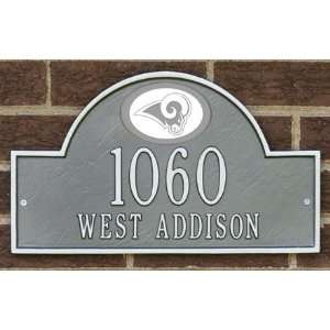  St. Louis Rams Pewter & Silver Personalized Address Plaque 