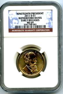   PRESIDENTIAL DOLLAR NGC MS69 BUSINESS UNCIRCULATED EARLY RELEASES