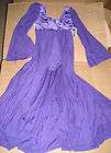 NWT Velvet bodice Lyrical Dress Purple LongSleeve Empire Waist Ankle 