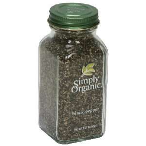   Organic Pepper, Black Medium Grind CERTIFIED ORGANIC 2.31 oz bottle