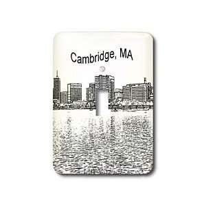 Sandy Mertens Massachusetts   Cambridge Skyline Line Art 