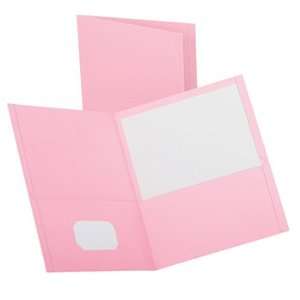  Oxford Twin Pocket Folders Pink 25: Office Products