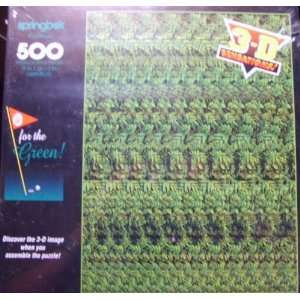    Go For The Green 500 Piece 3 D Hidden Image Puzzle: Toys & Games
