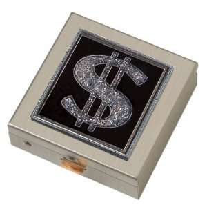  Silver Dollar Sign Small Pill Box