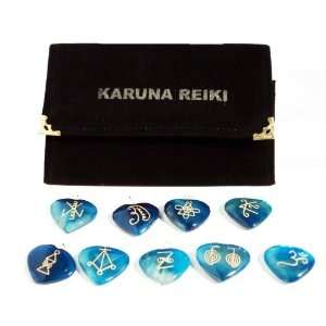  Karuna Reiki Healers Blue Onyx Pendant Set