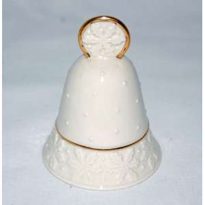  Lenox Cream Giftware Holiday Bell with Accents