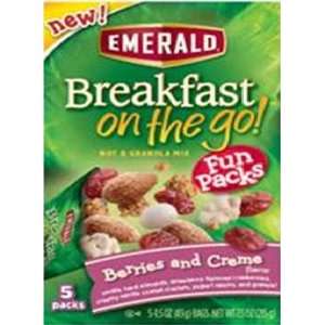 Emerald Breakfast on the Go, Berries and Creme, 5 Pouches Per Box 