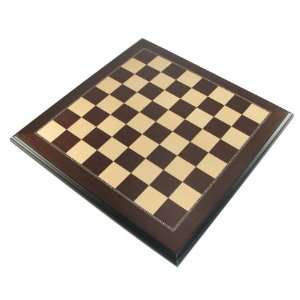   Chess Board   Wengue and Maple with 1 1/2 Squares Toys & Games