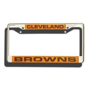  Cleveland Browns Laser Cut Chrome License Plate Frame 