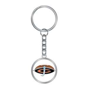  Chicago Bears Rubber Football Spinning Key Ring Sports 