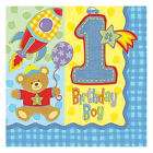 Hugs And Stitches First Birthday Boy Pack Of 16 Napkins