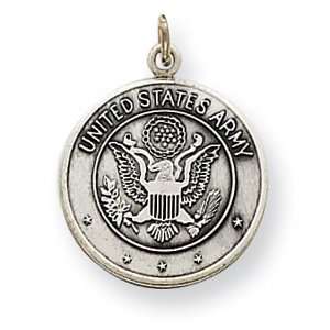  U.S. Army 5/8in Pendant   Sterling Silver Jewelry