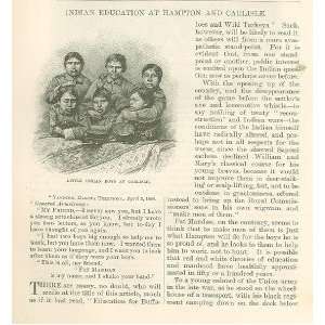  1881 Indian Education at Hampton Carlisle 