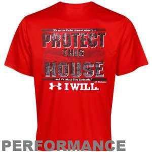   Red Protect This House Performance Training T shirt