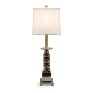  25.75 Sophisticated Modern Glass Block Table Top Lamp 