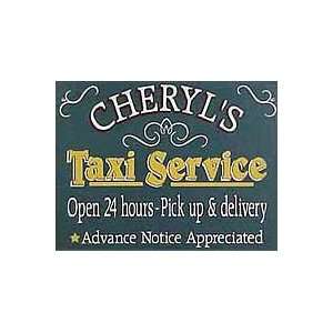  Personalized Taxi Service Wooden Sign: Home & Kitchen