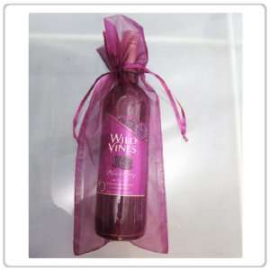  1x Wine color Bottle & Wine Organza Favor Gift Bags 6.5x15 