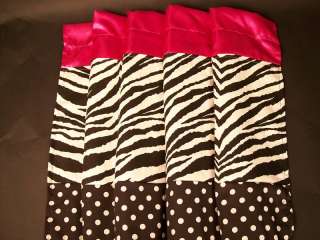 Custom Made Damask Valance ~Zebra & Hot pink~  