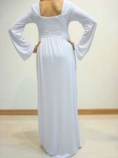 White Bell Long Sleeve Maxi Dress Sz XXL 3XL 16 18 20  