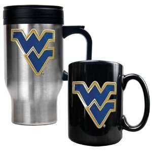 West Virginia Stainless Steel Travel Mug & Ceramic Mug Set  