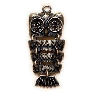   Pendants, Owl, Oxidized Gold 1pc (48mmx21mm) Arts, Crafts & Sewing