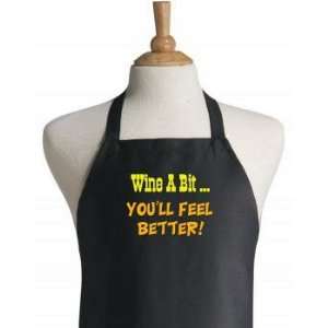  Wine A Bit Youll Feel Better Black Apron For Wine Lovers 