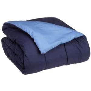  Martex Reversible Twin Comforter, Navy/Ceil Blue