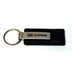   Logo Black Leather Official Licensed Keychain Key Fob Ring: Automotive