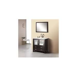 Felice Single Bathroom Vanity Cabinet 35 Inch with Mirror:  