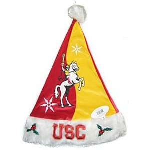 USC Trojans Color Block Santa Hat (Quantity of 1)  Sports 