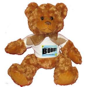  MOTHER COMES BOBBY Plush Teddy Bear with WHITE T Shirt: Toys & Games