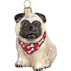   Joy To The World Collectibles   Fawn Pug with Bandana: Home & Kitchen