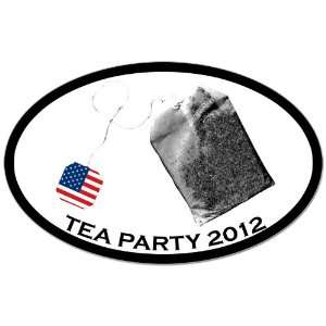  Oval Tea Bag Tea Party 2012 Sticker 
