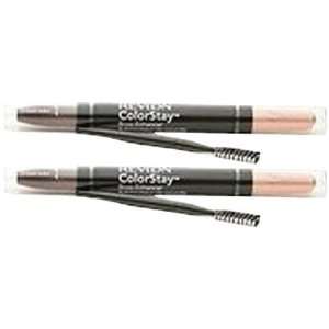 Revlon Colorstay Brow Enhancer, Medium Brown/Soft Pink (003), 2 ct 