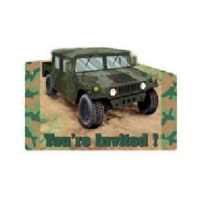  Hummer Truck Invitations Cards with Envelopes (8 Count 