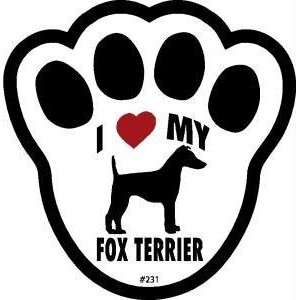  I Love My Fox Terrier Dog Pawprint Window Decal Kitchen 