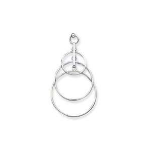    Earrings Sterling Silver Overlapping Circle Dangle Wire: Jewelry